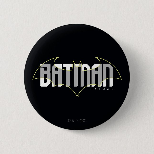 Batman Hi-Tech Name Graphic 6 Cm Round Badge (Front)