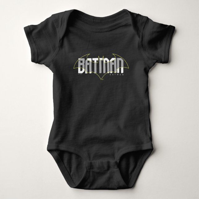 Batman Hi-Tech Name Graphic Baby Bodysuit (Front)