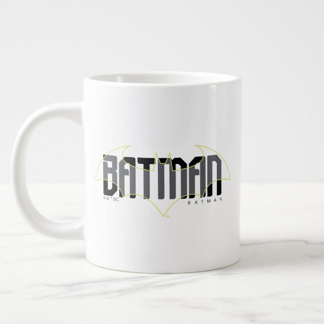 Batman Hi-Tech Name Graphic Large Coffee Mug (Left)