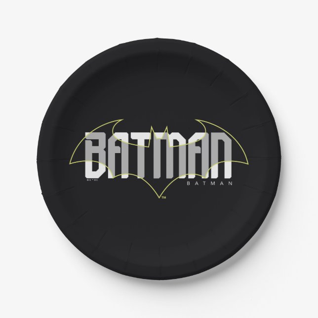 Batman Hi-Tech Name Graphic Paper Plate (Front)