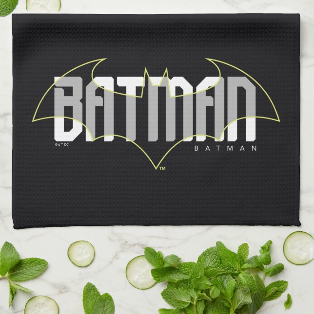 Batman Hi-Tech Name Graphic Tea Towel (Folded)