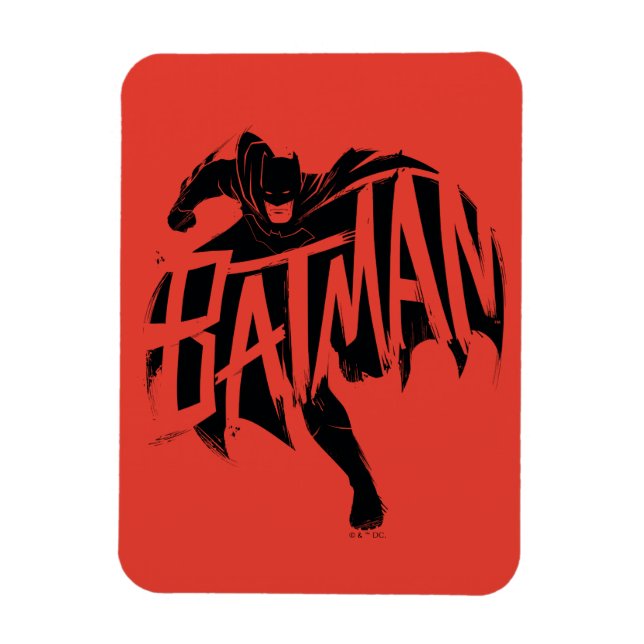 Batman Ink Brush Name Magnet (Vertical)