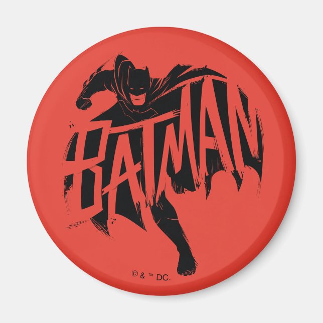 Batman Ink Brush Name Magnet (Front)