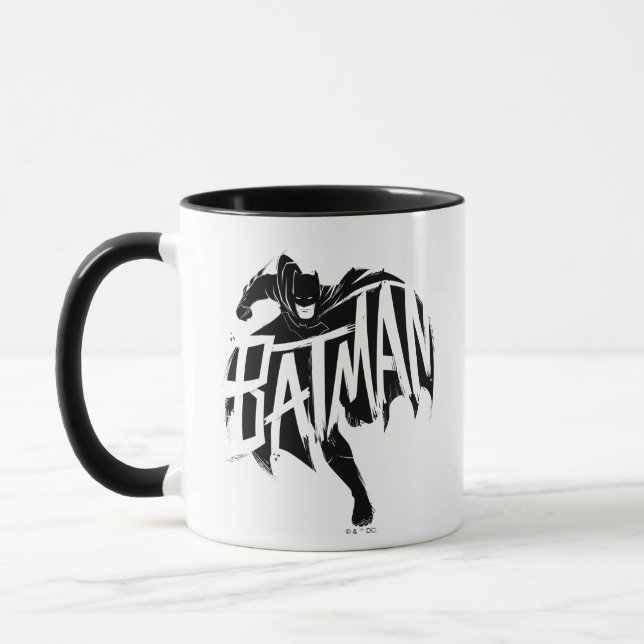 Batman Ink Brush Name Mug (Left)