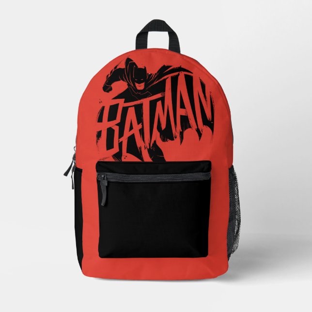 Batman Ink Brush Name Printed Backpack (Front)
