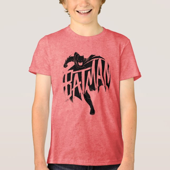 Batman Ink Brush Name Tri-Blend Shirt (Front)
