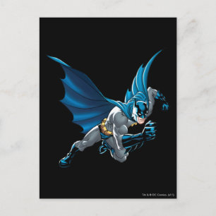 Batman into action postcard