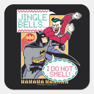 Batman   Jingle Bells, I Do Not Smell! Square Sticker