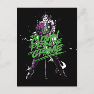 Batman Joker Clown Prince Of Crime Ink Art Postcard