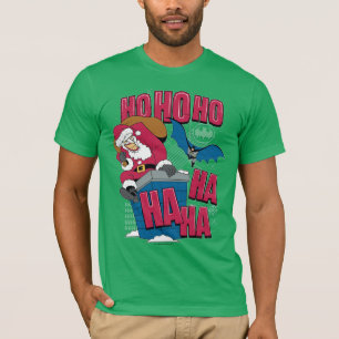 Batman Joker Santa Claus Climbing Out Chimney T-Shirt