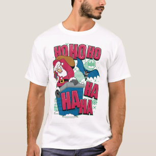 Batman   Joker Santa Claus Climbing Out Chimney T-Shirt