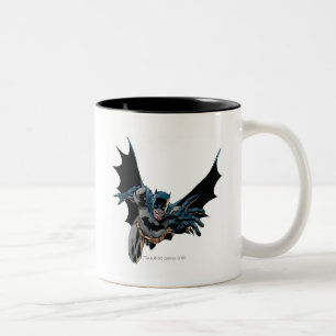 Batman Jumping Forward, Yell Two-Tone Coffee Mug