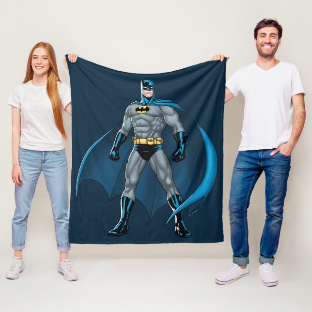 Batman Kicks Fleece Blanket (In Situ)
