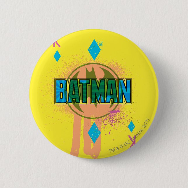 Batman King of Diamonds 6 Cm Round Badge (Front)