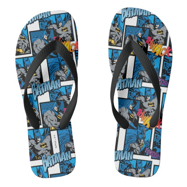 Batman Knight FX - 30A Thwack/Fwooshh Pattern Flip Flops (Footbed)