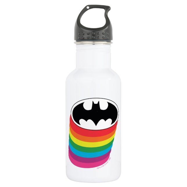 Batman Layered Rainbow Logo 532 Ml Water Bottle (Front)