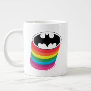 Batman Layered Rainbow Logo Large Coffee Mug