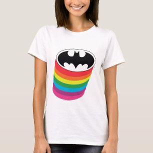 Batman Layered Rainbow Logo T-Shirt