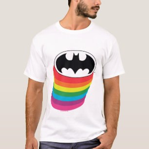 Batman Layered Rainbow Logo T-Shirt