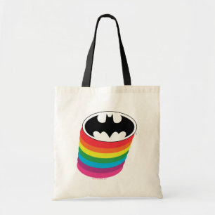 Batman Layered Rainbow Logo Tote Bag