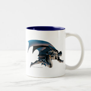 Batman Leaping Side View Two-Tone Coffee Mug