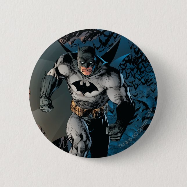 Batman Leaving Bat Cave 6 Cm Round Badge (Front)