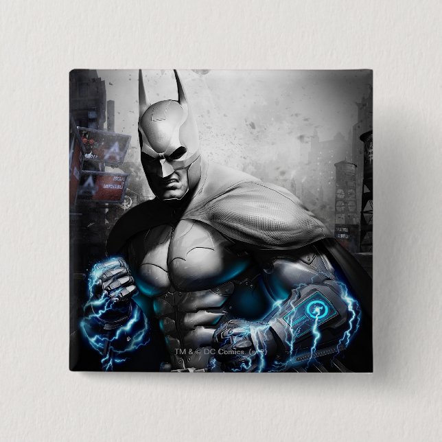 Batman - Lightning 15 Cm Square Badge (Front)