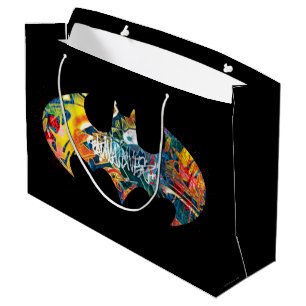 Batman Logo Neon/80s Graffiti Large Gift Bag