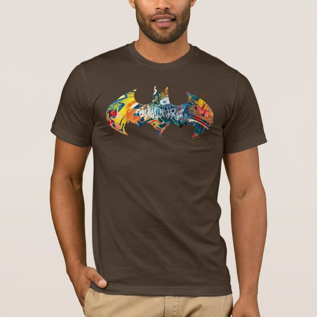 Batman Logo Neon/80s Graffiti T-Shirt (Front)