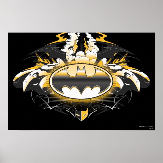 Batman Logo with Cars Poster (Front)