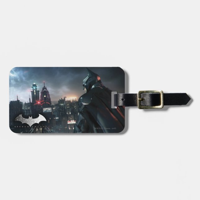 Batman Looking Over City Luggage Tag (Front Horizontal)