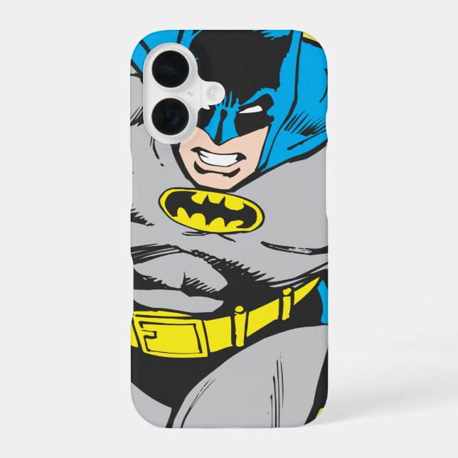 Batman Lunges Forward iPhone 16 Case (Back)