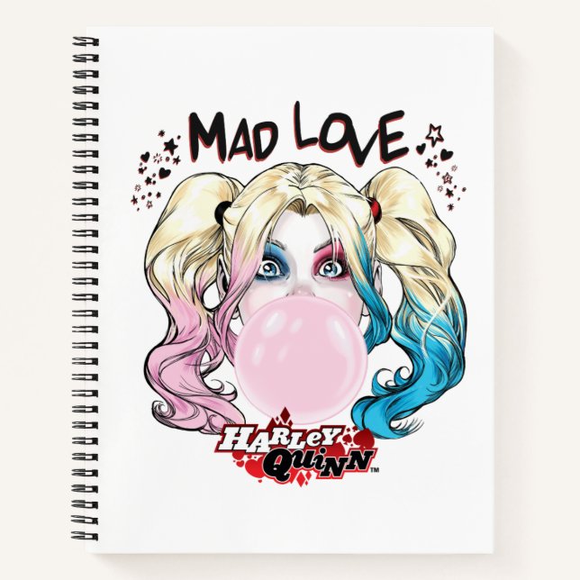 Batman | Mad Love Harley Quinn Chewing Bubble Gum Notebook (Front)