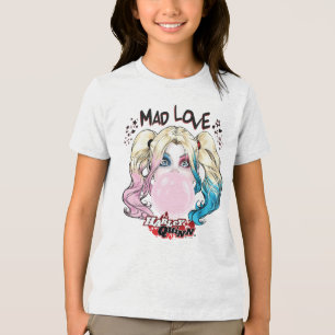Batman   Mad Love Harley Quinn Chewing Bubble Gum Tri-Blend Shirt