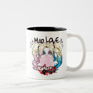 Batman   Mad Love Harley Quinn Chewing Bubble Gum Two-Tone Coffee Mug