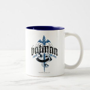 Batman   Name with Sword Logo Two-Tone Coffee Mug