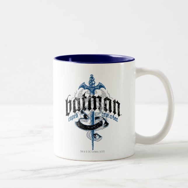 Batman | Name with Sword Logo Two-Tone Coffee Mug (Right)