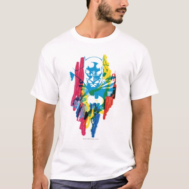 Batman Neon Marker Collage T-Shirt (Front)