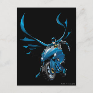 Batman on cycle postcard