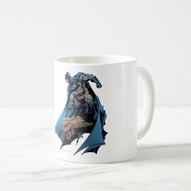 Batman on gargoyle coffee mug (Front Right)
