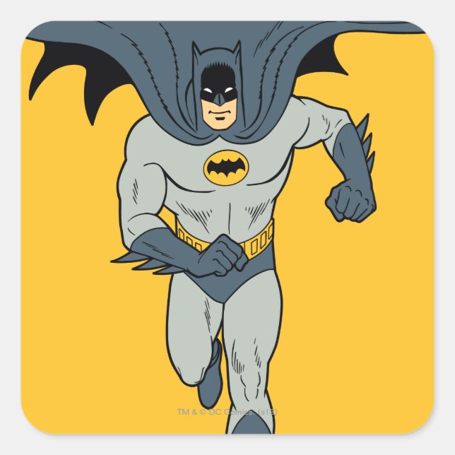 Batman On The Move Square Sticker (Front)