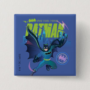 Batman "Own Your Power" City Graphic 15 Cm Square Badge