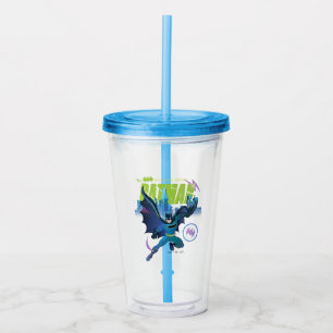 Batman "Own Your Power" City Graphic Acrylic Tumbler