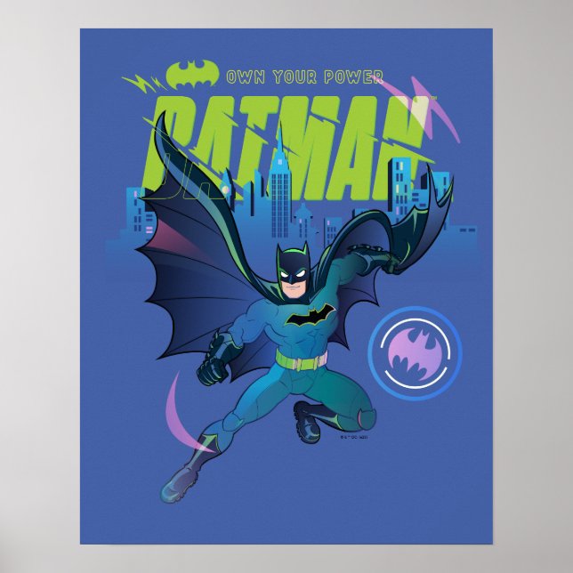 Batman "Own Your Power" City Graphic Poster (Front)