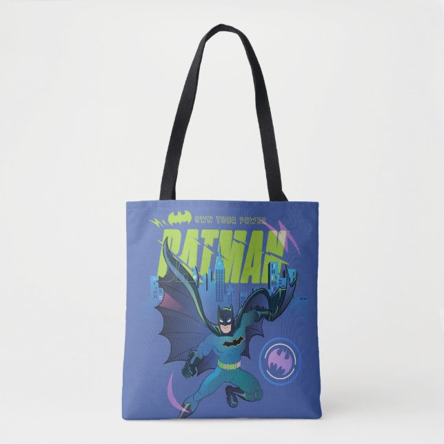 Batman "Own Your Power" City Graphic Tote Bag (Front)