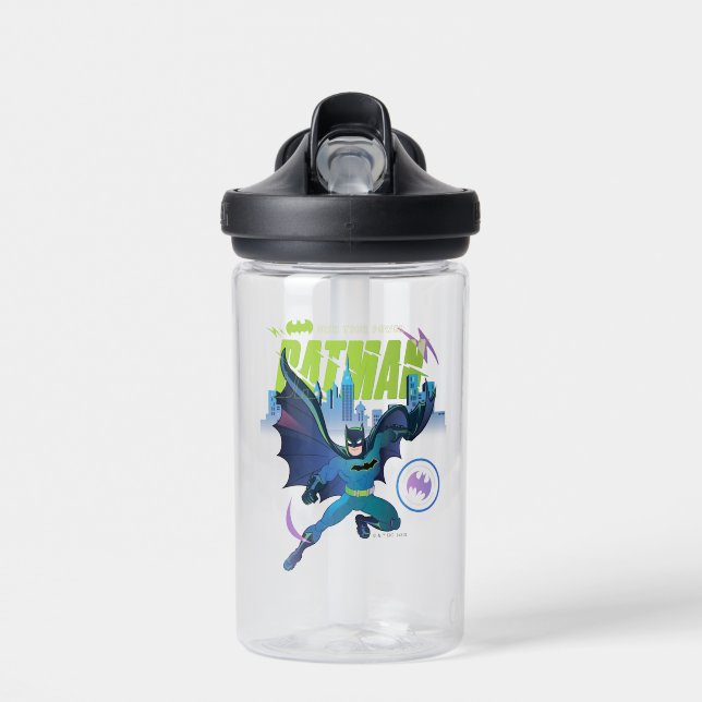 Batman "Own Your Power" City Graphic Water Bottle (Front)