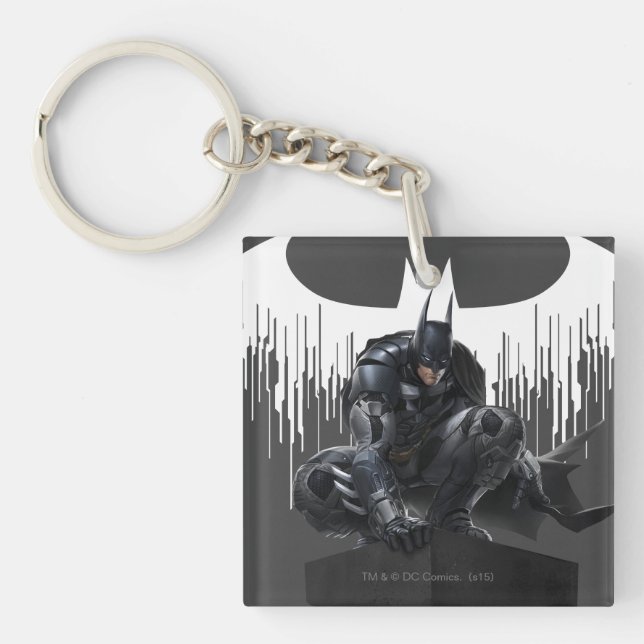 Batman Perched on a Pillar Key Ring (Front)
