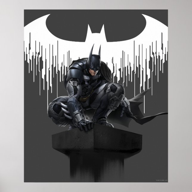 Batman Perched on a Pillar Poster (Front)