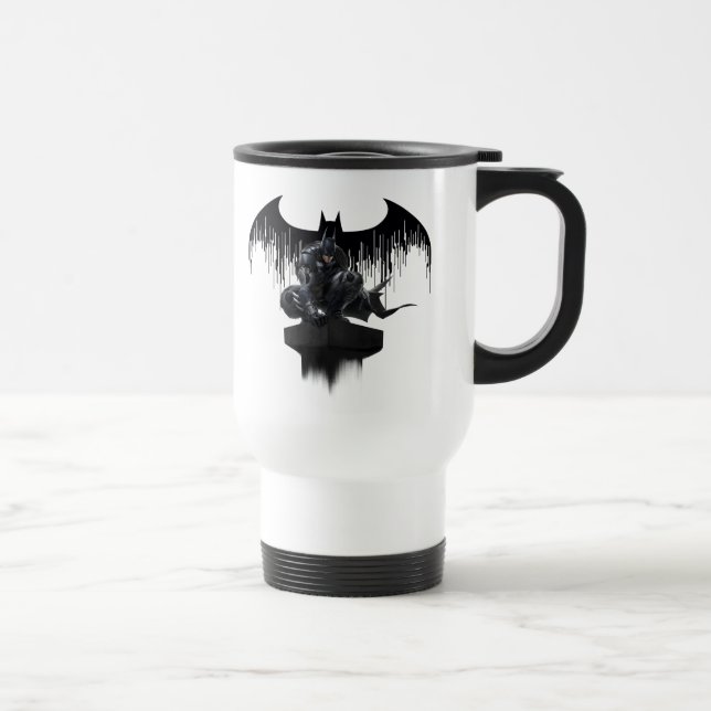 Batman Perched on a Pillar Travel Mug (Right)