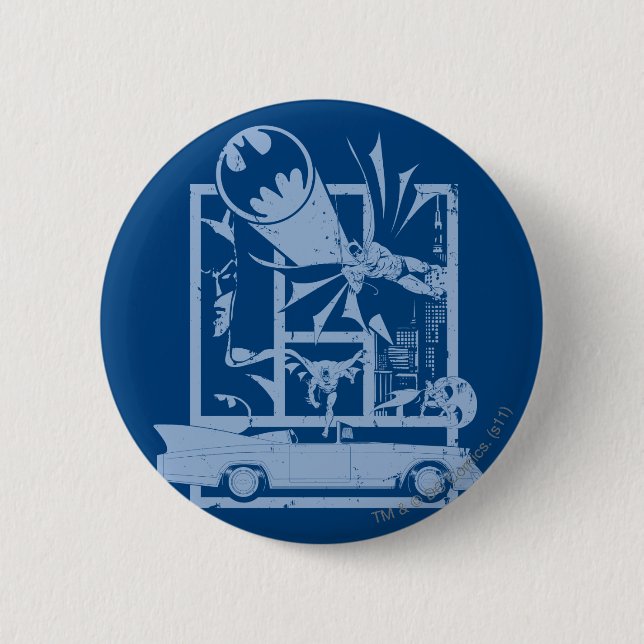 Batman - Picto Blue 6 Cm Round Badge (Front)